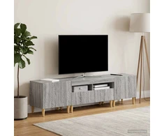 TV staliukas 3 dalių LED televizoriaus spintelė DELFT Pilka Sonoma