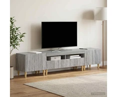 TV staliukas 3 dalių LED televizoriaus spintelė DELFT Pilka Sonoma