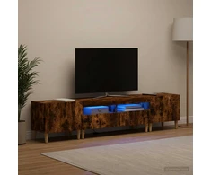 TV staliukas 3 dalių LED televizoriaus spintelė DELFT Dūminio ąžuolo