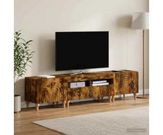 TV staliukas 3 dalių LED televizoriaus spintelė Dūminio ąžuolo