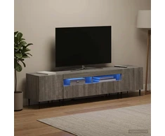 TV staliukas 3 dalių LED televizoriaus spintelė Pilka Sonoma