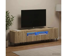 TV staliukas 3 dalių LED televizoriaus spintelė Sonoma ąžuolas