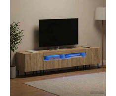 TV staliukas 3 dalių LED televizoriaus spintelė Sonoma ąžuolas