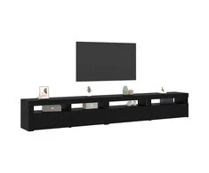 TV staliukas TV spintelių komplektas 3 pcs Juodas ąžuolas 270 x 35 x 40 cm