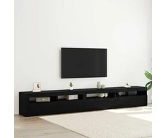 TV staliukas TV spintelių komplektas 3 pcs Juodas ąžuolas 270 x 35 x 40 cm