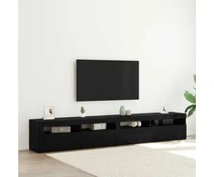 TV staliukas TV spintelių komplektas 3 pcs Juodas ąžuolas 240 x 35 x 40 cm