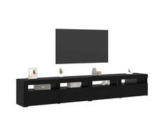 TV staliukas TV spintelių komplektas 3 pcs Juodas ąžuolas 240 x 35 x 40 cm