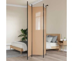 3-panelis kambario skirstytuvas Smėlio 150 x 220 cm Audinys