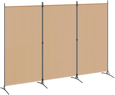 3-panelis kambario skirstytuvas Smėlio 260 x 180 cm Audinys