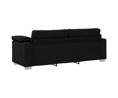 3-Vietis Sofa Juodas 220 cm audinys