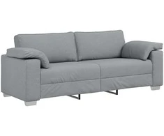 3-Vietis Sofa Šviesiai pilka 220 cm audinys