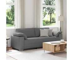 3-Vietis Sofa Tamsiai pilka 220 cm audinys
