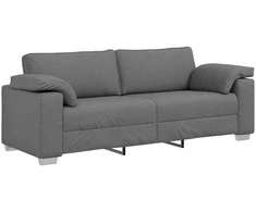 3-Vietis Sofa Tamsiai pilka 220 cm audinys