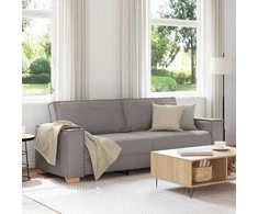 Trivietė sofa, pilkai ruda, 180 cm, audinys