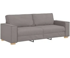 Trivietė sofa, pilkai ruda, 180 cm, audinys