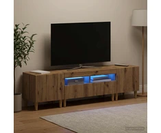 TV staliukas 5 dalių LED televizoriaus stovas Artisano ąžuolo