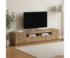 TV staliukas 5 dalių LED televizoriaus stovas Artisano ąžuolo
