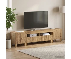 TV staliukas 5 dalių LED televizoriaus stovas Artisano ąžuolo
