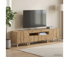 5 dalių LED televizoriaus stovas Artisano ąžuolo