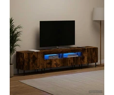 TV staliukas 5 dalių LED televizoriaus stovas Dūminio ąžuolo