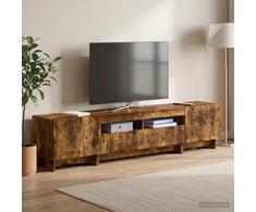 TV staliukas 5 dalių LED televizoriaus stovas Dūminio ąžuolo