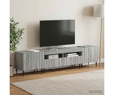 TV staliukas 5 dalių LED televizoriaus stovas Pilka Sonoma Apdirbta mediena