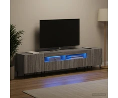 TV staliukas 5 dalių LED televizoriaus stovas Pilka Sonoma Apdirbta mediena