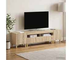 TV staliukas 3 dalių LED televizoriaus spintelė ARNHEM 3 vnt. Sonoma ąžuolas