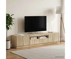 TV staliukas 3 dalių LED televizoriaus spintelė HOORN 3 vnt. Sonoma ąžuolas