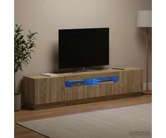 TV staliukas 3 dalių LED televizoriaus spintelė HOORN 3 vnt. Sonoma ąžuolas