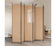 6-skydelio kambario pertvara Smėlio 300 x 220 cm Audinys