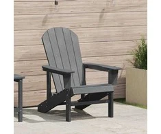 Adirondack kėdė Šviesiai pilka 82 x 74 x 92 cm HDPE