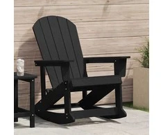 Adirondack supama kėdė Juoda 92 x 73,5 x 92 cm HDPE
