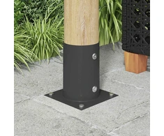 Apvalus žemės inkaras 4 vnt. Antracito 15 x 15 x 15 cm Metalas