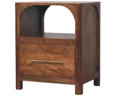 Artisan Furniture Arc-Line mango medienos naktinis staliukas