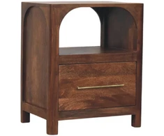 Artisan Furniture Arc-Line mango medienos naktinis staliukas
