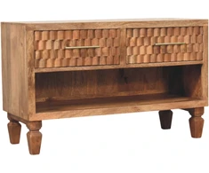 Artisan Furniture Arno Shoe Storage mango medienos batų spintelė, tikmedžio atspalvio