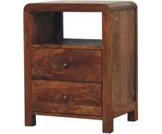 Artisan Furniture Aspen mango medienos naktinis staliukas, kaštono atspalvio