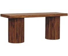 Artisan Furniture Astoria su reljefiniu fasadu mango medienos suoliukas