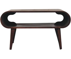 Artisan Furniture Atviras mango medienos kavos staliukas, Kalifornijos riešutmedžio atspalvio