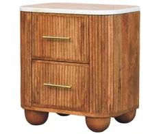 Artisan Furniture Aurora Marble naktinis staliukas su marmuro detale