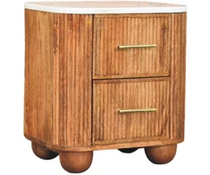 Artisan Furniture Aurora Marble naktinis staliukas su marmuro detale