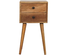 Artisan Furniture Ąžuolo Mini naktinis staliukas su 2 stalčiais