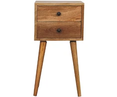 Artisan Furniture Ąžuolo Mini naktinis staliukas su 2 stalčiais