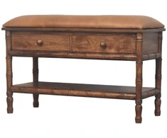 Artisan Furniture Bamboo Carved mango medienos daiktadėžė su raižytomis detalėmis