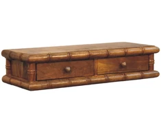 Artisan Furniture Bamboo prie sienos montuojamas mango medienos konsolinis staliukas