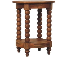 Artisan Furniture Barley Twist Round mango medienos šoninis staliukas