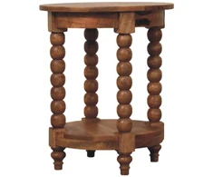 Artisan Furniture Barley Twist Round mango medienos šoninis staliukas