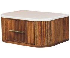 Artisan Furniture Beaumont prie sienos montuojamas mango medienos naktinis staliukas