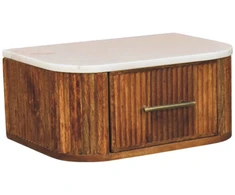 Artisan Furniture Beaumont prie sienos montuojamas mango medienos naktinis staliukas